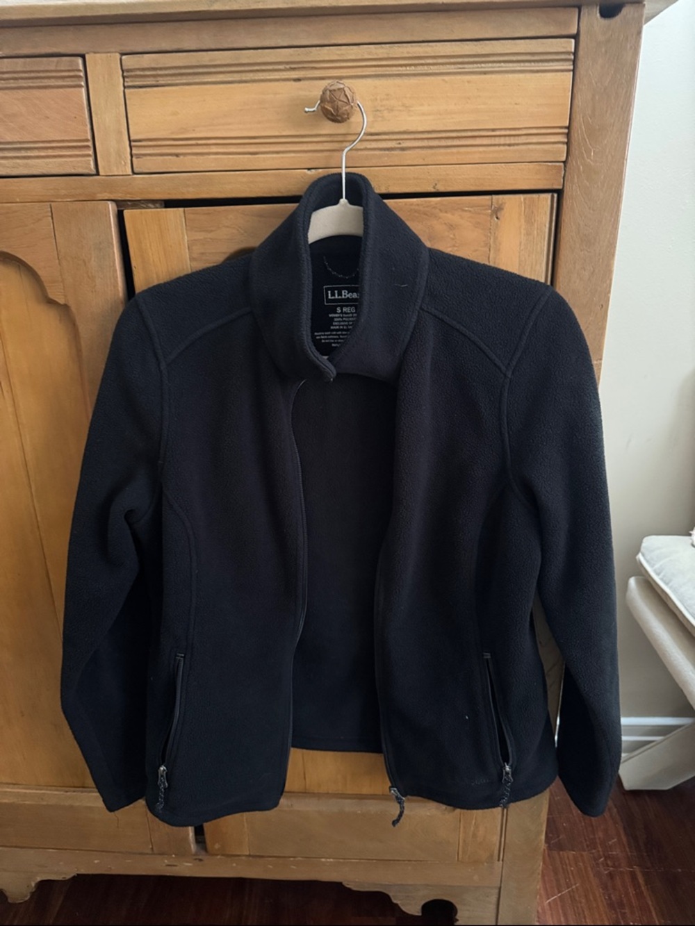L.L. Bean Black Women's Teddy Fleece Jacket